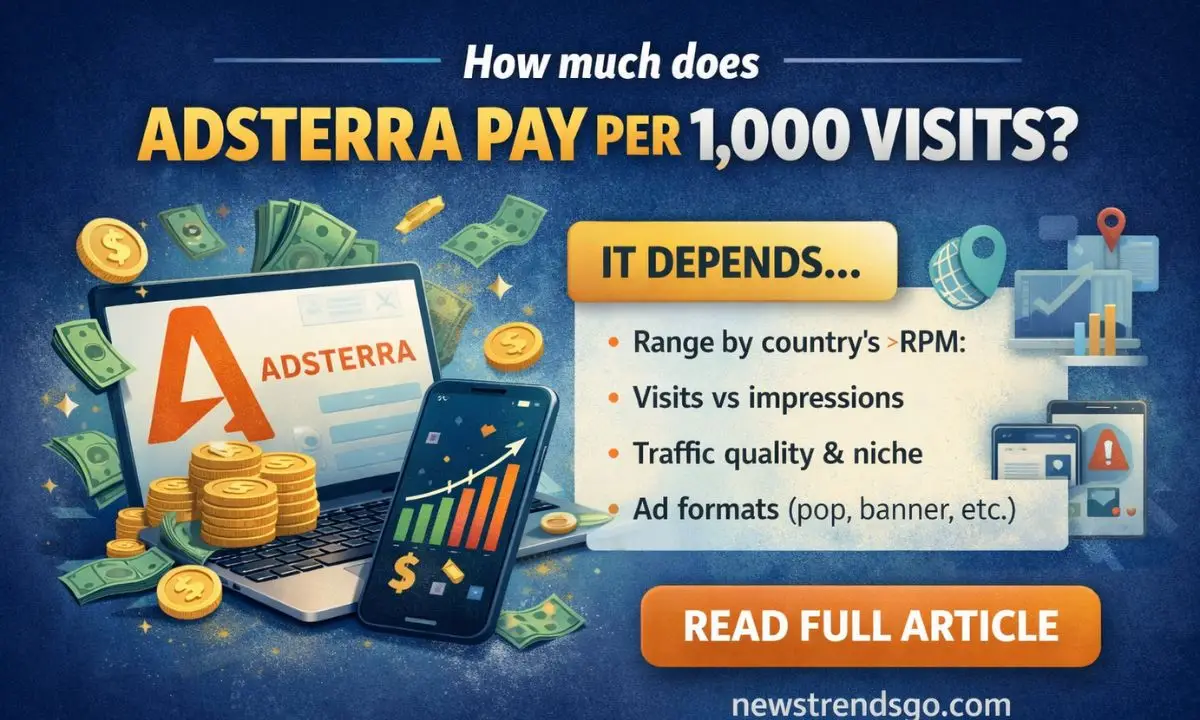 How much does Adsterra pay per 1,000 visits