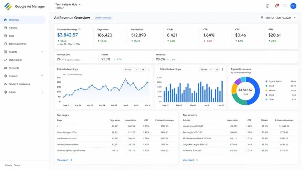 Google Ad Manager screenshot